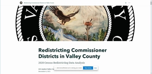 Valley County Idaho Gis Official Website Of Valley County, Idaho - Redistricting Commissioner  Districts In Valley County